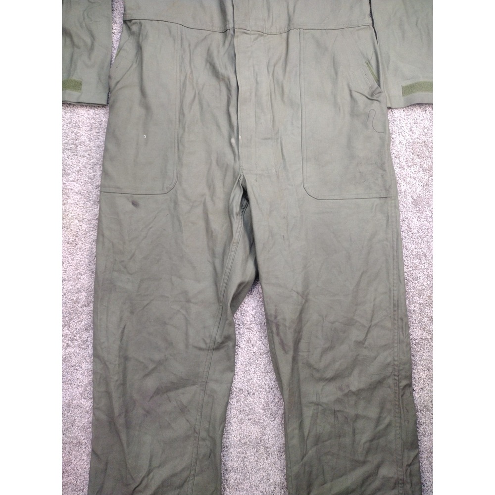 Caribbean Needle Point Coveralls Mens Medium Green Military Uniform VTG USAF - Picture 3 of 16